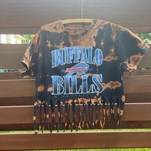 Buffalo Bills Bleached & Distressed Crop Top